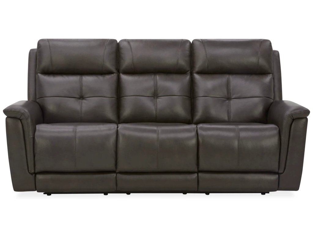 Ranger Leather Power Reclining Sofa with Console, Power Headrest, Lumbar, Heat & Massage - image 2