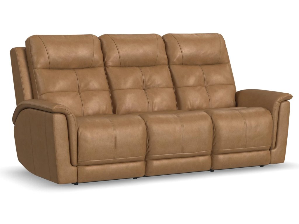 Ranger Leather Power Reclining Sofa with Console, Power Headrest, Lumbar, Heat & Massage - main image