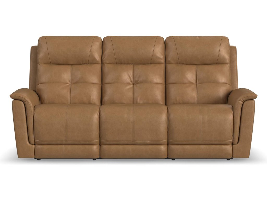 Ranger Leather Power Reclining Sofa with Console, Power Headrest, Lumbar, Heat & Massage - image 2