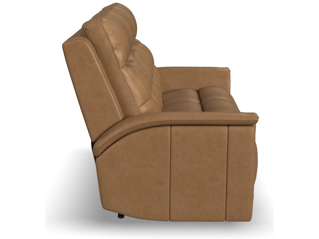 Ranger Leather Power Reclining Sofa with Console, Power Headrest, Lumbar, Heat & Massage - image 3