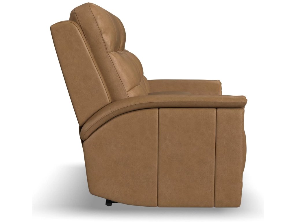 Ranger Leather Power Reclining Loveseat with Console, Power Headrest, Lumbar, Heat & Massage - image 3