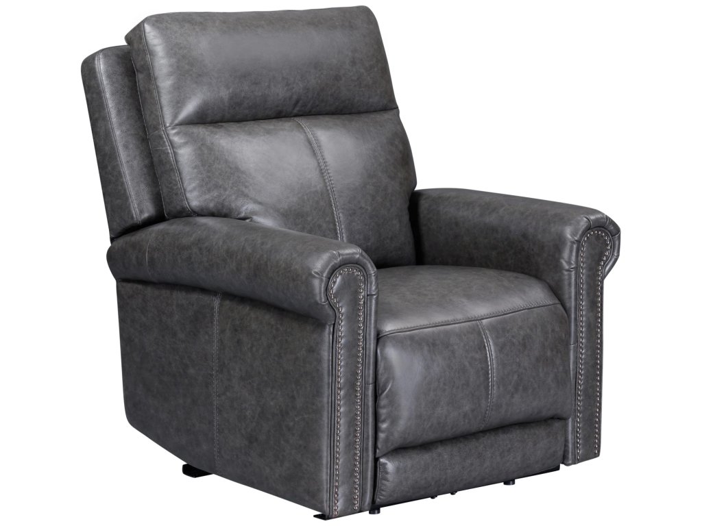 Alexander Leather Power Recliner with Power Headrest & Lumbar - main image