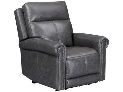 Alexander Leather Power Recliner with Power Headrest & Lumbar