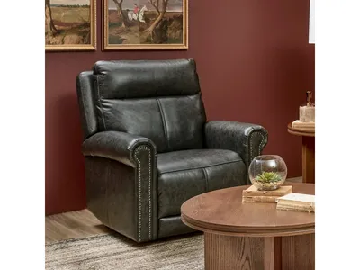 Alexander Leather Power Recliner with Power Headrest & Lumbar - Alternative View