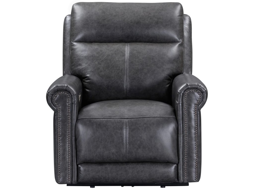 Alexander Leather Power Recliner with Power Headrest & Lumbar - image 2