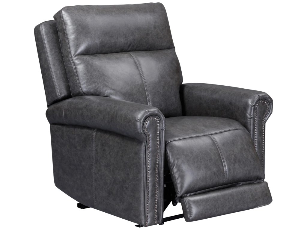 Alexander Leather Power Recliner with Power Headrest & Lumbar - image 5