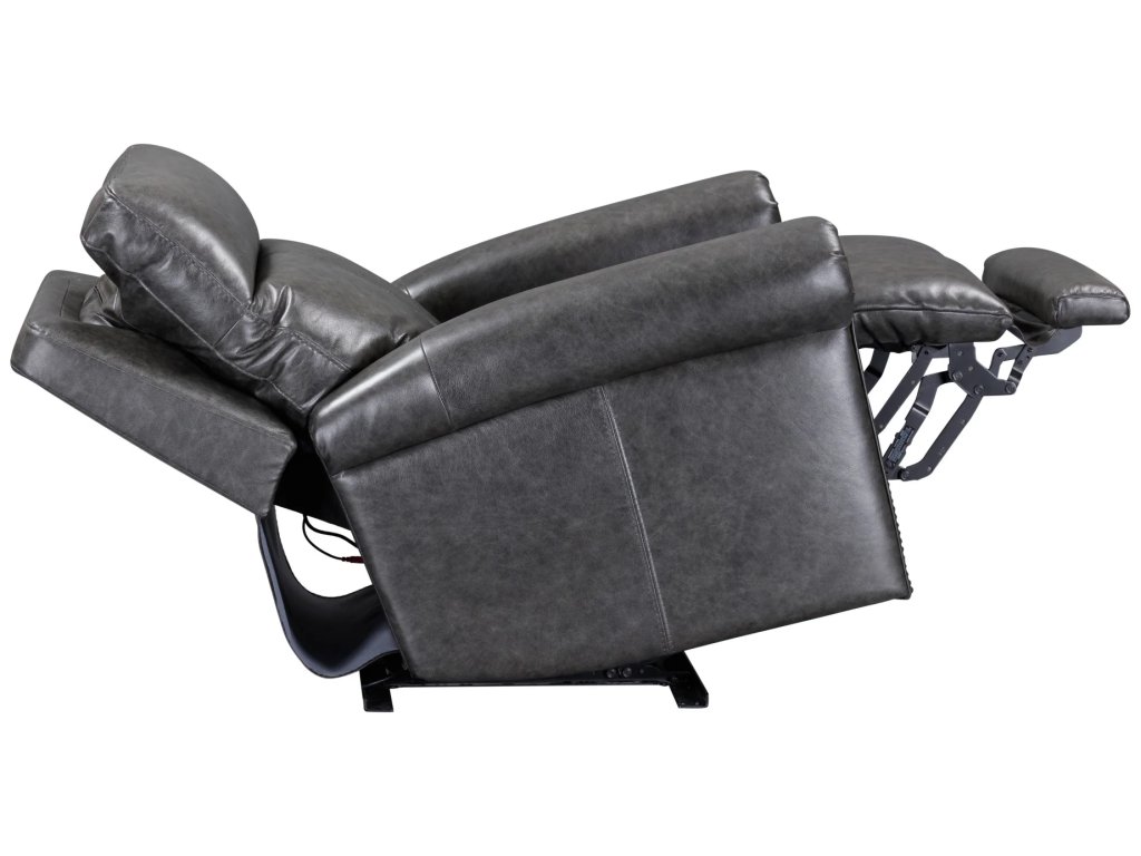 Alexander Leather Power Recliner with Power Headrest & Lumbar - image 7