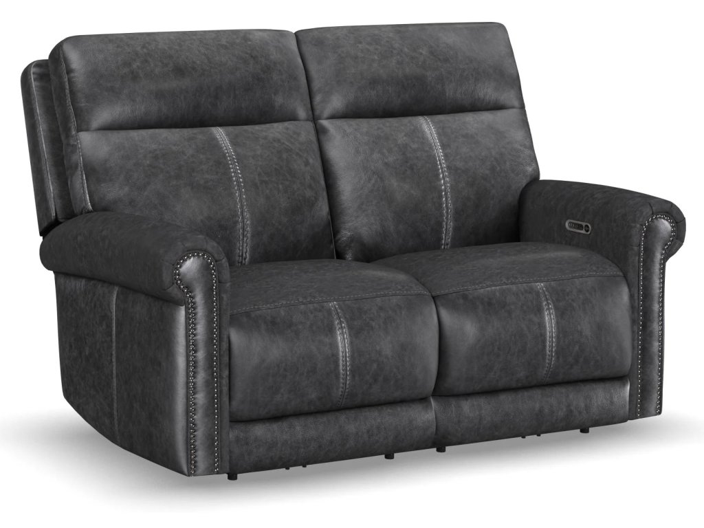 Alexander Leather Power Reclining Loveseat with Power Headrest & Lumbar - main image