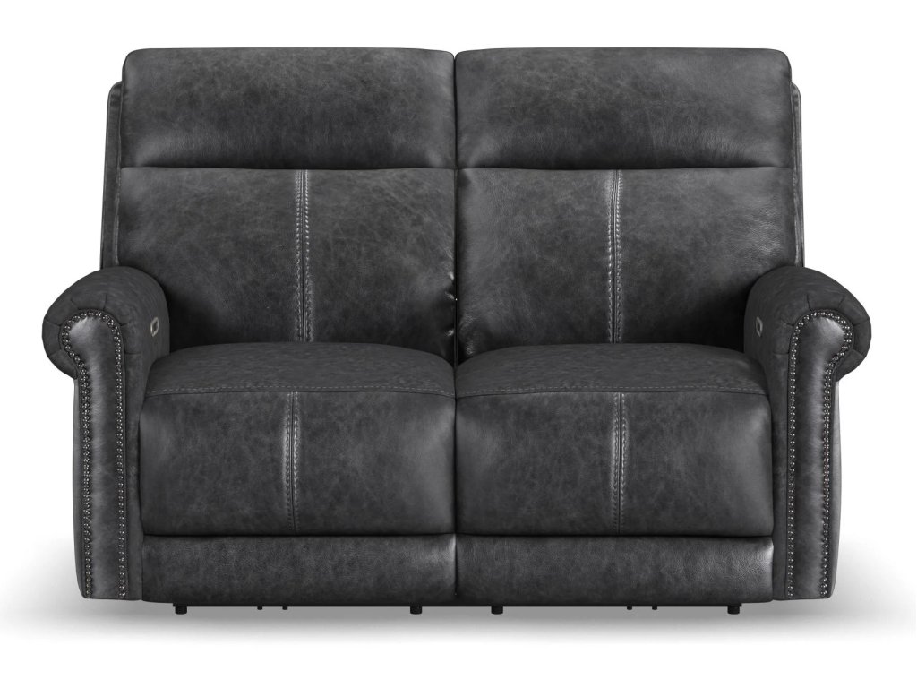 Alexander Leather Power Reclining Loveseat with Power Headrest & Lumbar - image 2