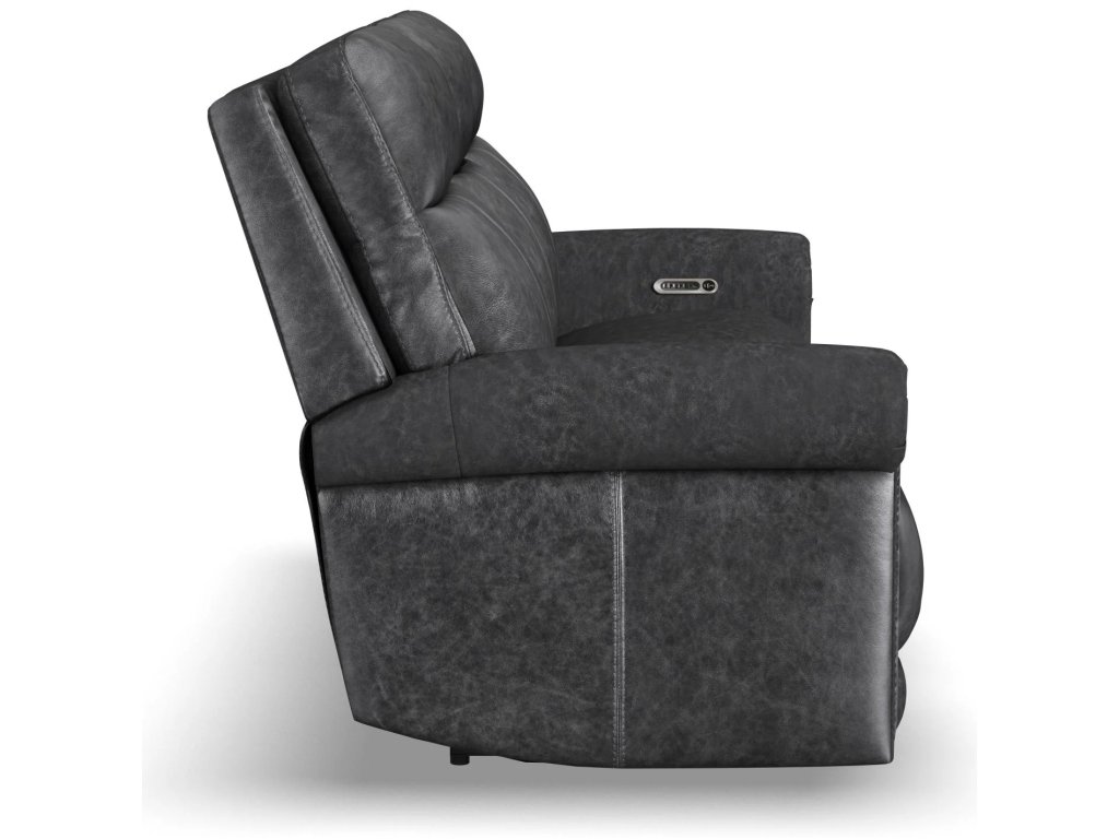 Alexander Leather Power Reclining Sofa with Console, Power Headrest & Lumbar - image 3