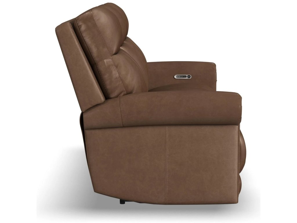 Alexander Leather Power Reclining Sofa with Console, Power Headrest & Lumbar - image 3