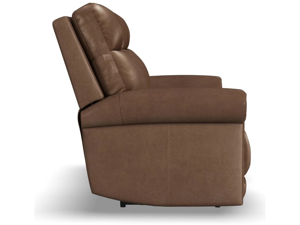 Alexander Leather Power Reclining Loveseat with Console, Power Headrest & Lumbar - image 3