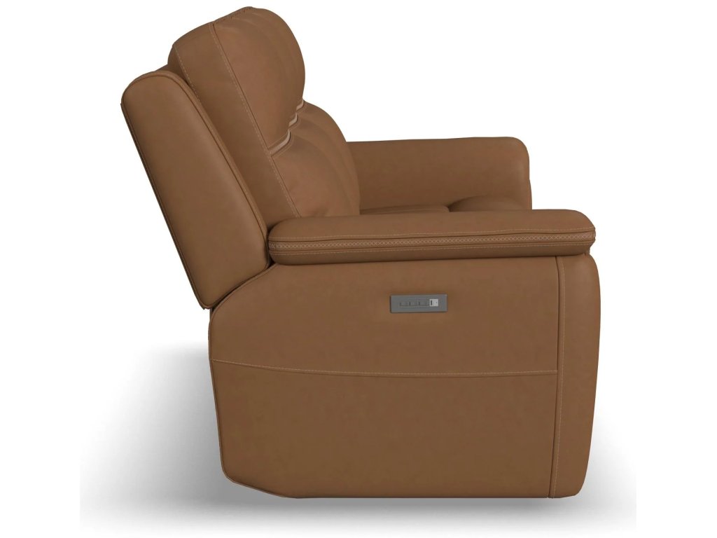 Sawyer Leather Power Reclining Sofa with Power Headrests & Lumbar - image 3