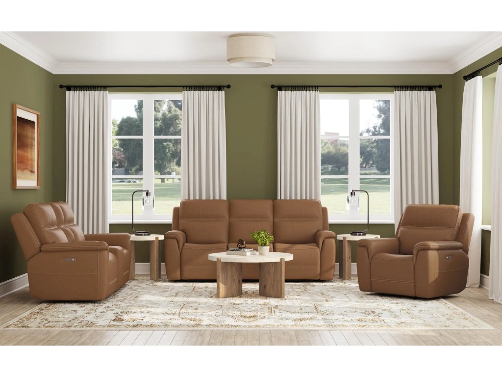 Sawyer Leather Power Reclining Sofa with Power Headrests & Lumbar - image 4