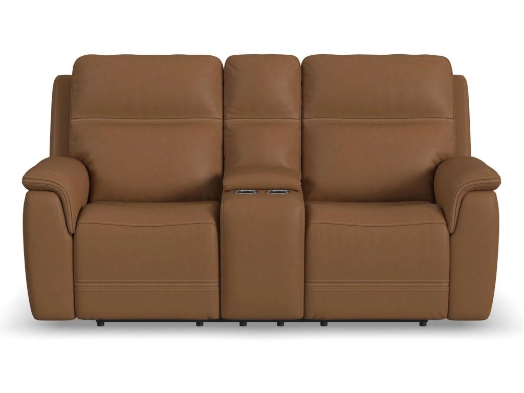 Sawyer Leather Pwr Recl Loveseat w/ Console, Pwr Hdrsts, Lumbar - image 2