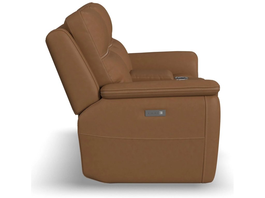 Sawyer Leather Pwr Recl Loveseat w/ Console, Pwr Hdrsts, Lumbar - image 3