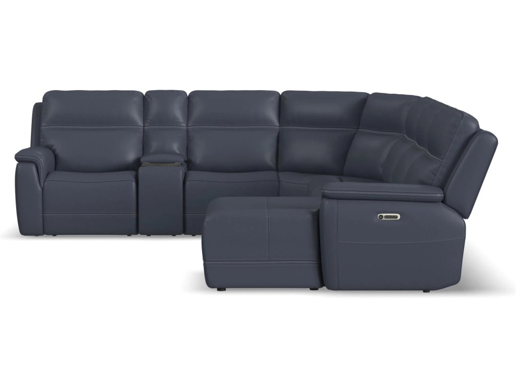 Sawyer Leather Power Reclining Sectional with Power Headrests & Lumbar - image 2
