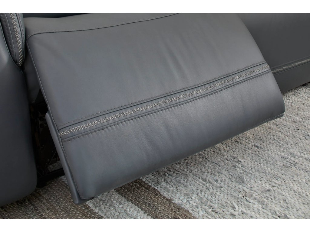 Sawyer Leather Power Reclining Sectional with Power Headrests & Lumbar - image 5