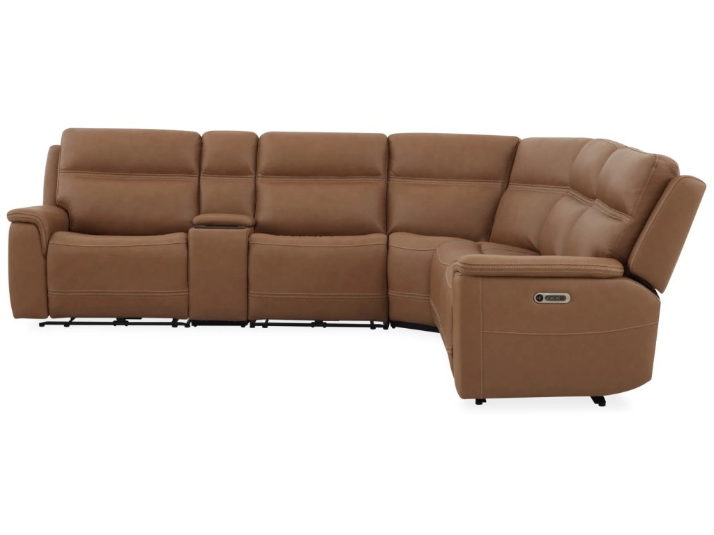 Sawyer Leather Power Reclining Sectional with Power Headrests & Lumbar - image 2