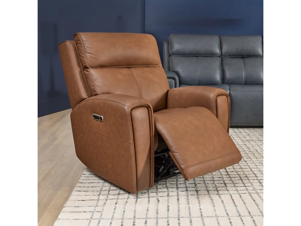 Warren Leather Power Recliner with Power Headrest & Lumbar - main image