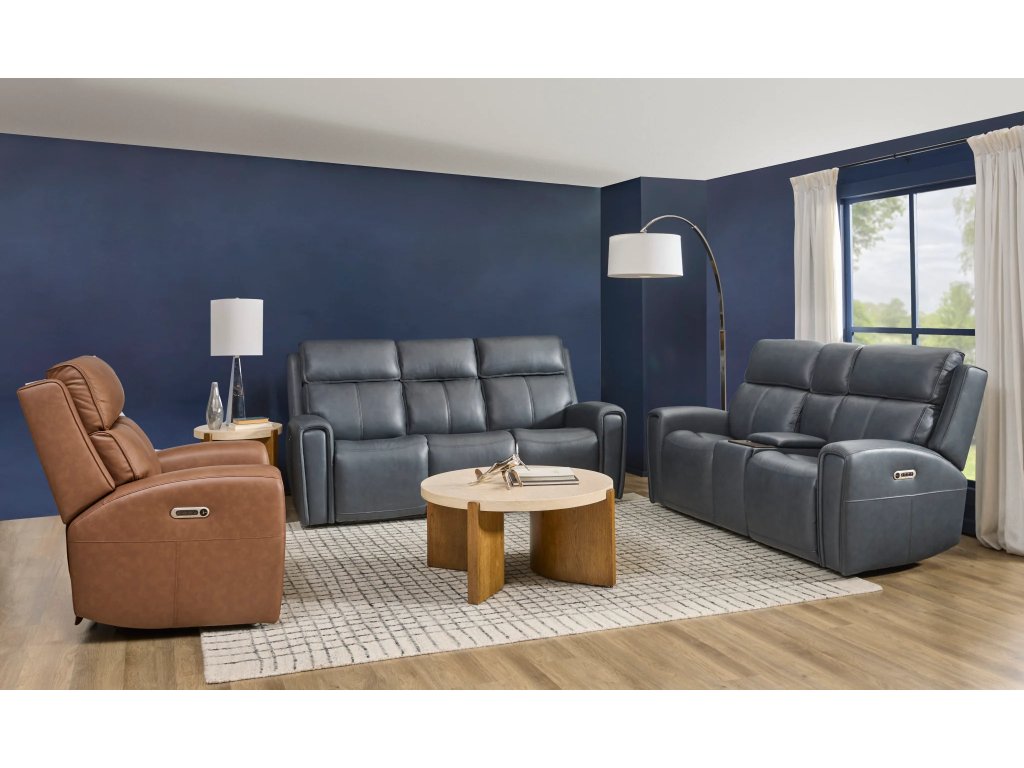 Warren Leather Power Recliner with Power Headrest & Lumbar - image 2