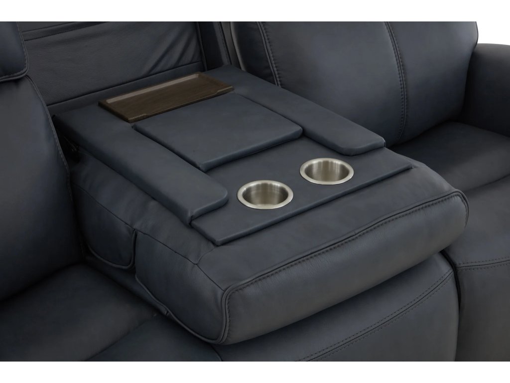 Warren Leather Power Reclining Sofa with Console, Power Headrest & Lumbar - image 9