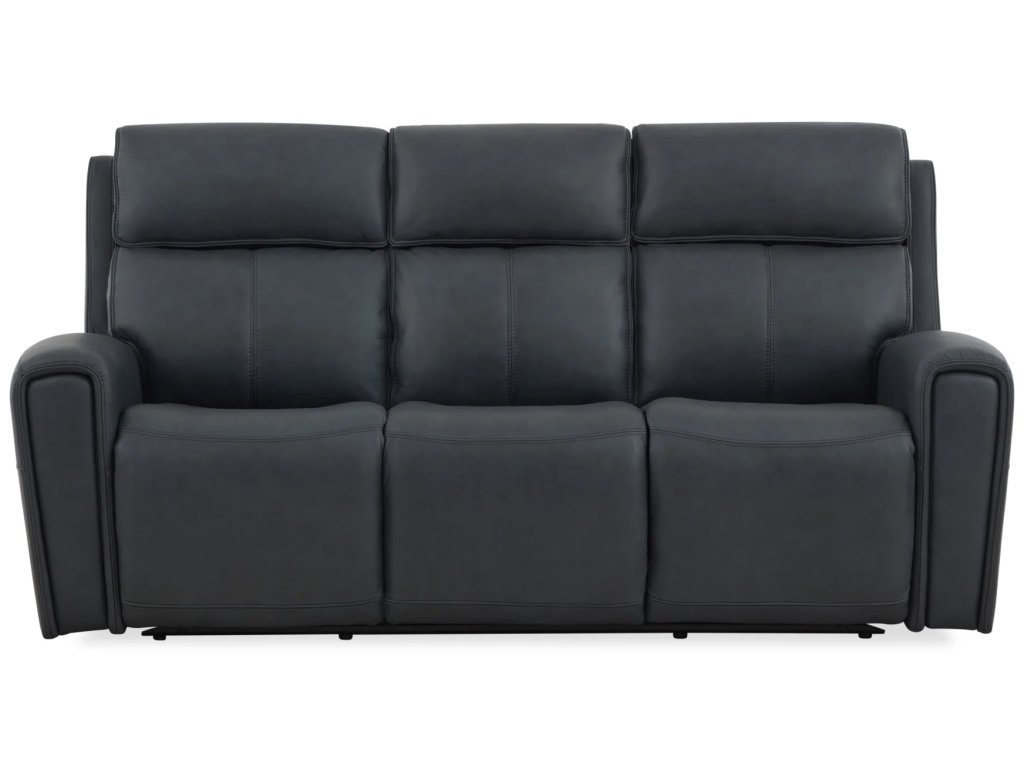 Warren Leather Power Reclining Sofa with Console, Power Headrest & Lumbar - image 2