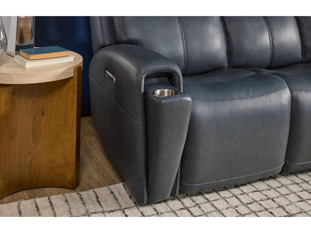 Warren Leather Power Reclining Sofa with Console, Power Headrest & Lumbar - image 4