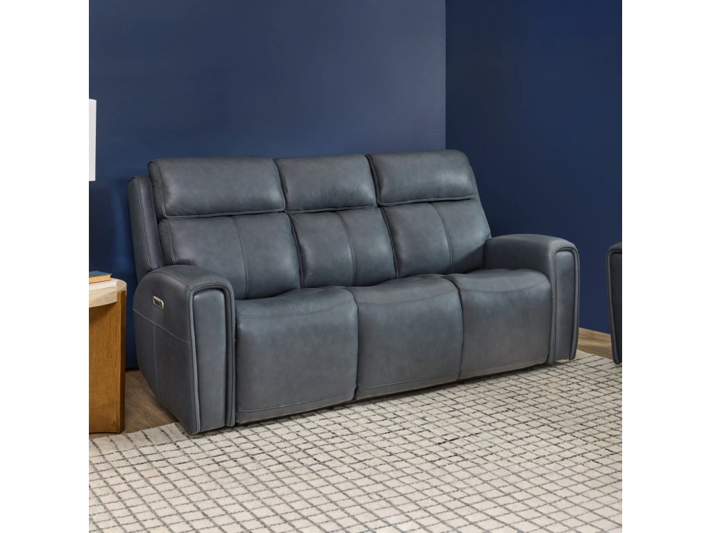 Warren Leather Power Reclining Sofa with Console, Power Headrest & Lumbar - image 6