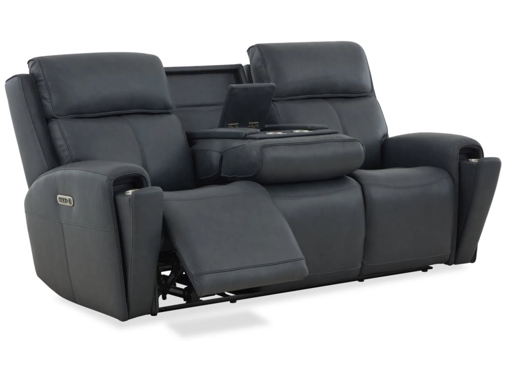 Warren Leather Power Reclining Sofa with Console, Power Headrest & Lumbar - image 7