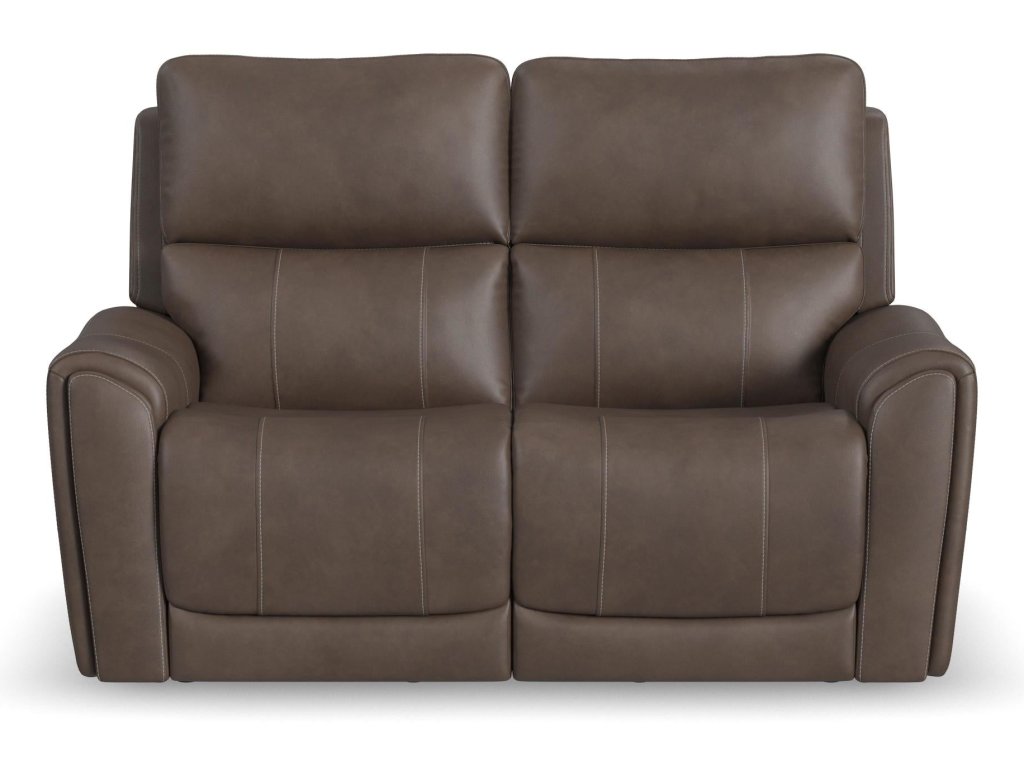 Calvin Cuppuccino Fabric Power Reclining Loveseat with Power Headrests & Lumbar - image 2