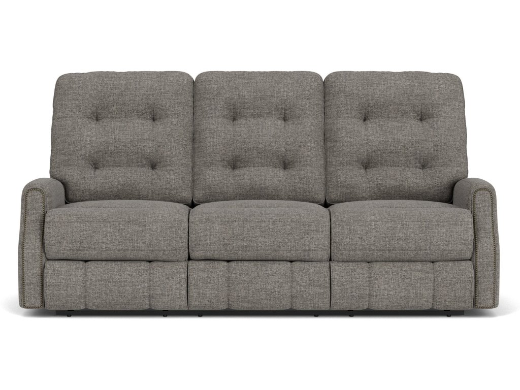 Devon Fabric Power Reclining Sofa with Power Headrests - image 2