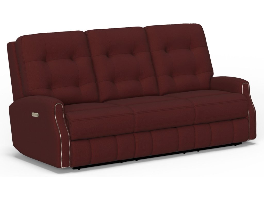 Devon Fabric Power Reclining Sofa with Power Headrests - image 4