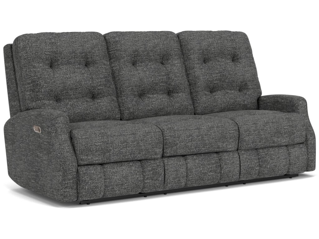 Devon Fabric Power Reclining Sofa with Power Headrests - main image