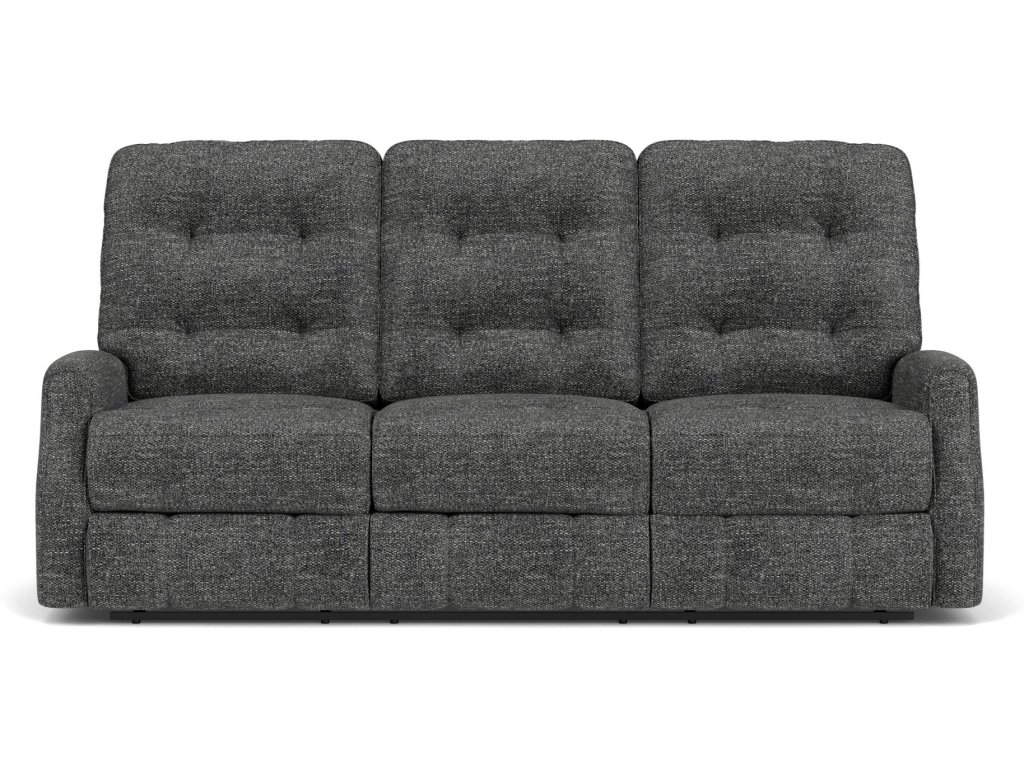 Devon Fabric Power Reclining Sofa with Power Headrests - image 1