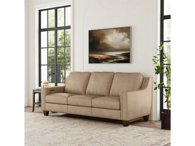 Finley Leather Power Inclining Sofa - Alternative View