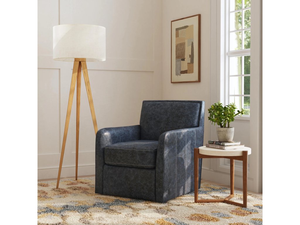 Beckett Leather Swivel Chair - image 1