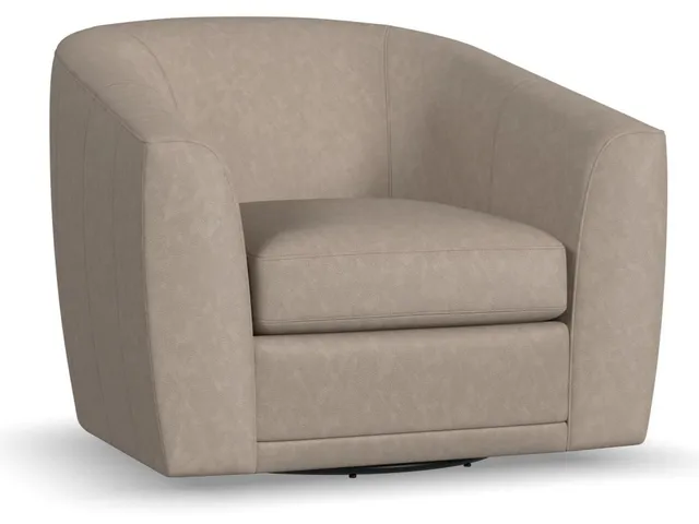 Jewel Fabric & Leather Swivel Chair