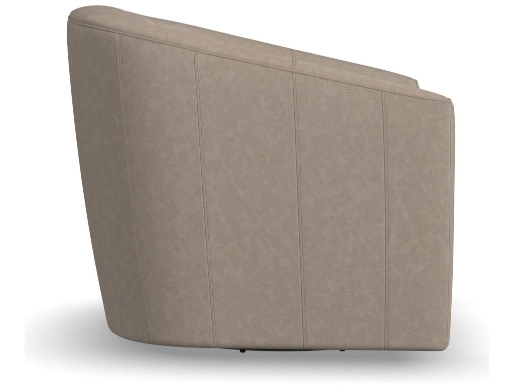 Jewel Fabric & Leather Swivel Chair - image 3