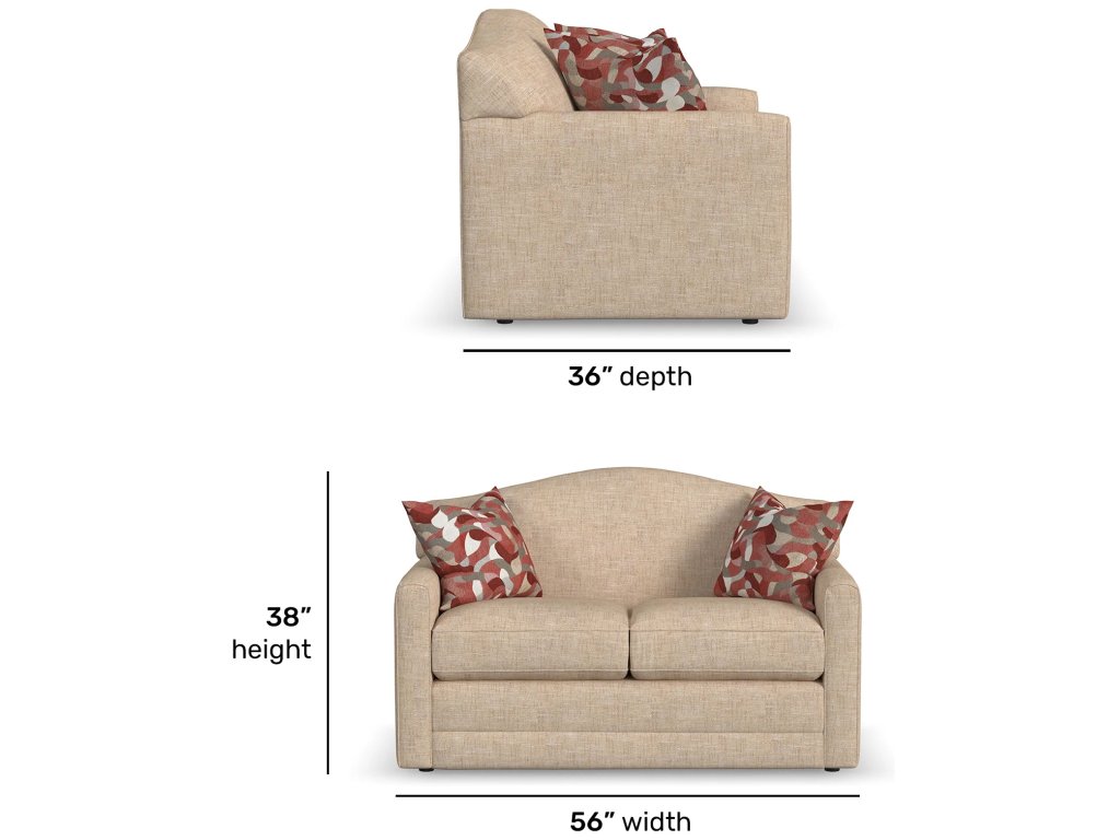 Aggie Fabric Loveseat - image 4
