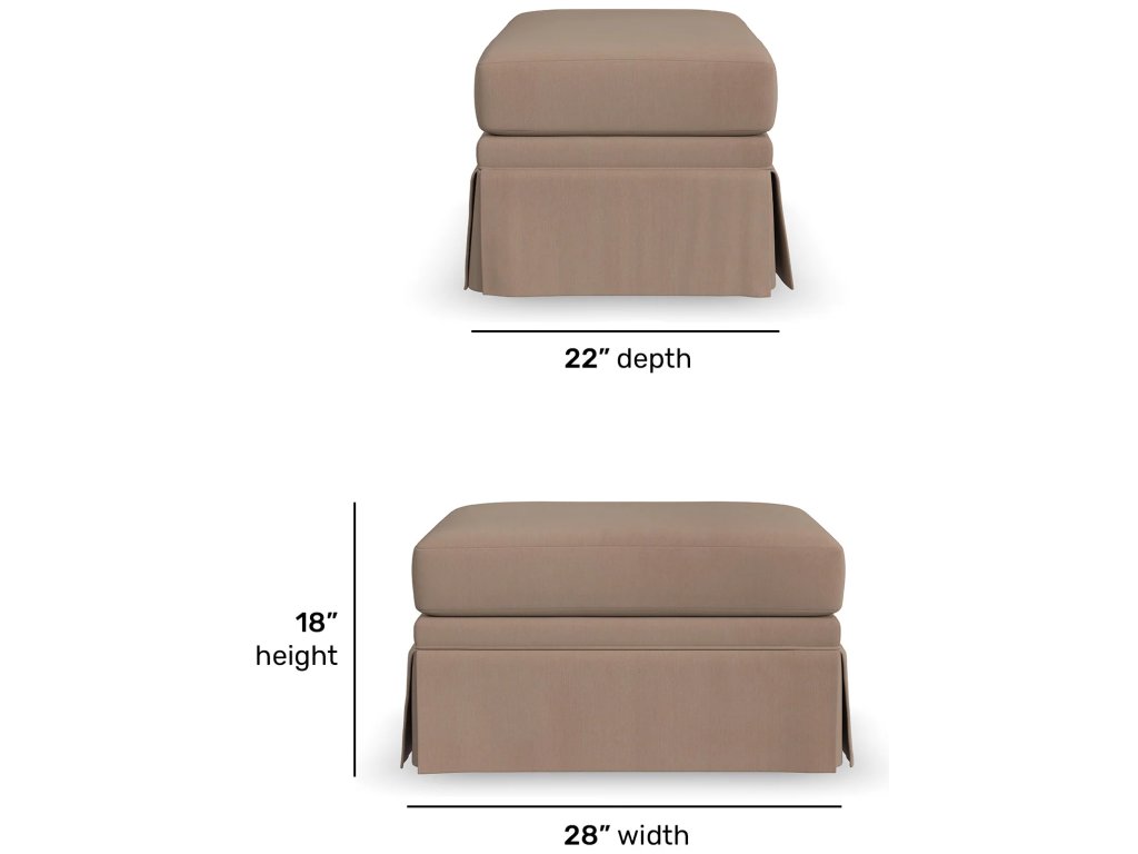 Lottie Fabric Ottoman - image 4