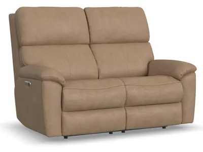 Porter Leather Power Reclining Loveseat with Power Headrest & Lumbar