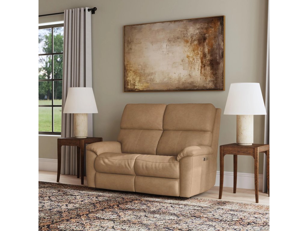 Porter Leather Power Reclining Loveseat with Power Headrest & Lumbar - image 1