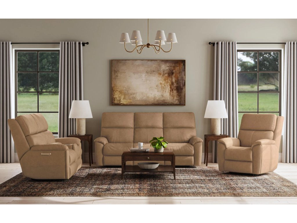 Porter Leather Power Reclining Sofa with Console, Power Headrest, & Lumbar - image 5