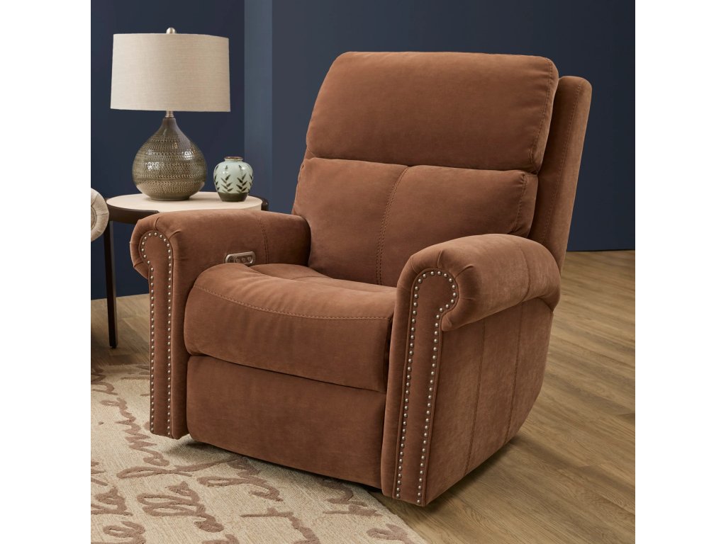 Bernard Leather Power Recliner with Power Headrest & Lumbar - image 1