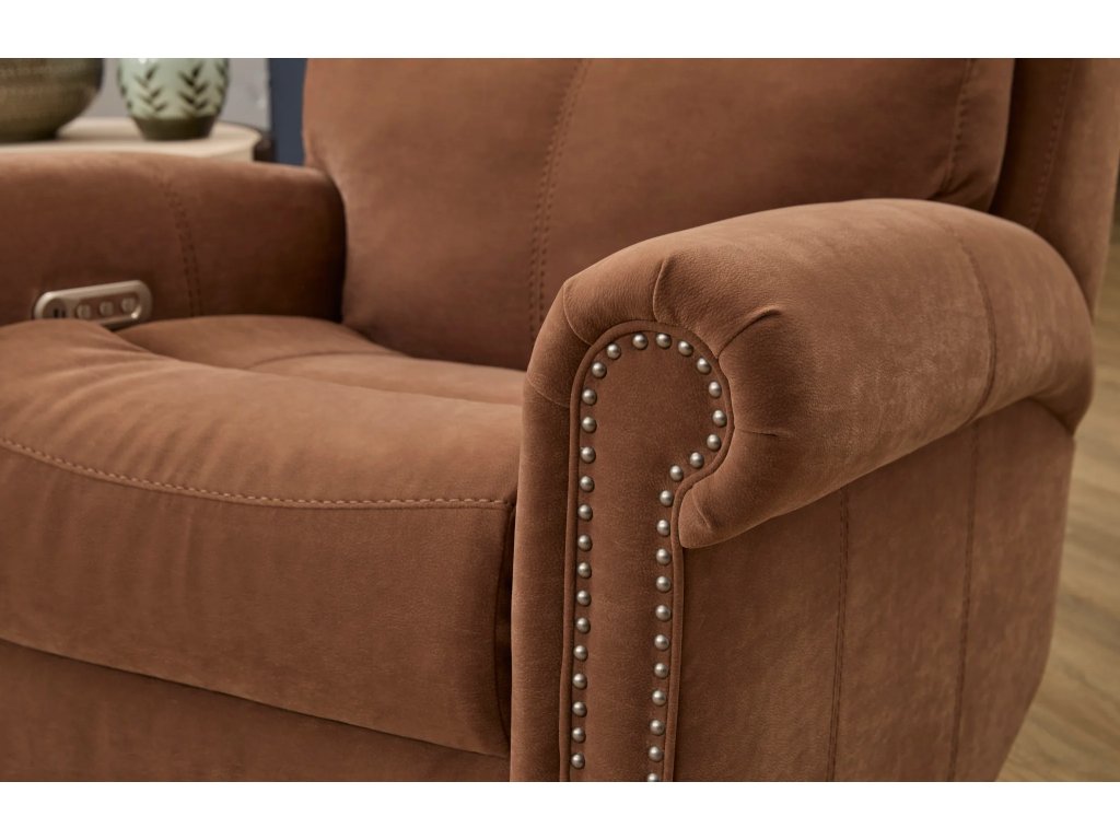 Bernard Leather Power Recliner with Power Headrest & Lumbar - image 4