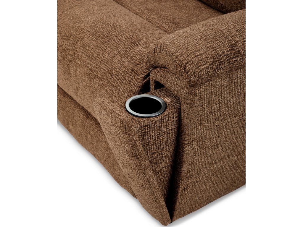 Refined Fabric Power Swivel Gliding Recliner with Power Headrest & Lumbar - image 4