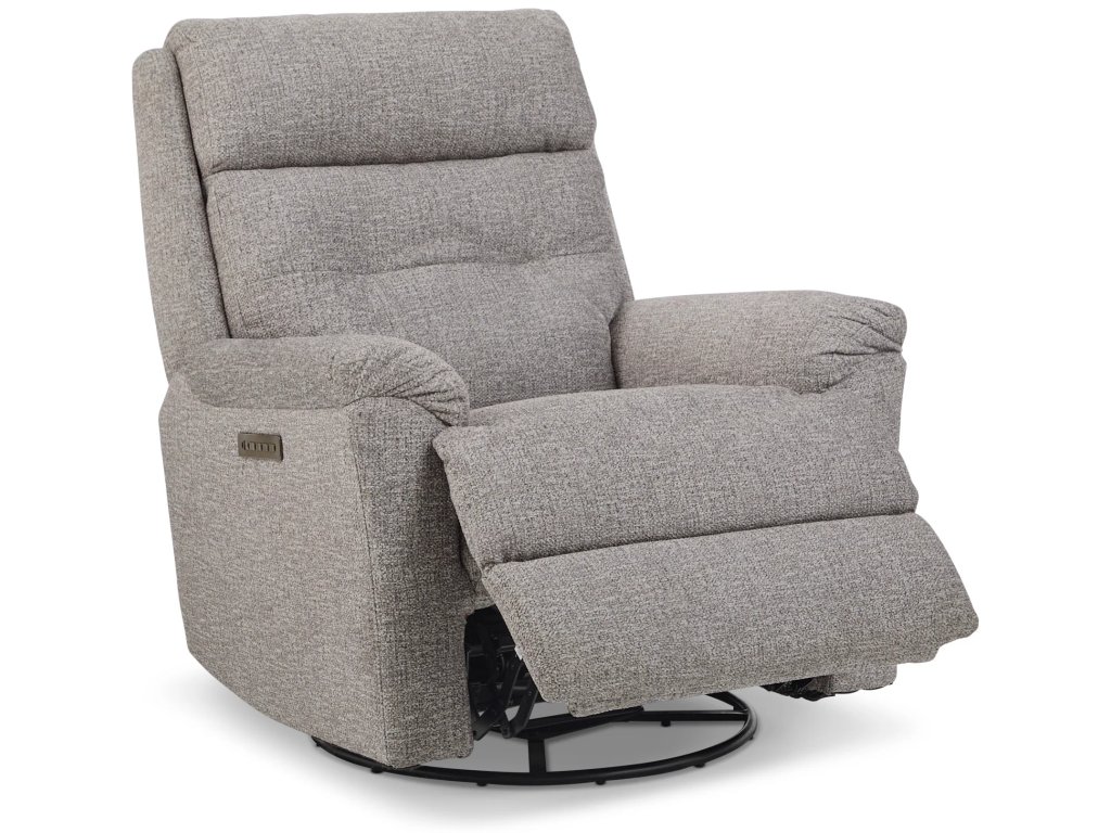 Sophisticated Fabric Power Swivel Gliding Recliner with Power Headrest & Lumbar - image 3
