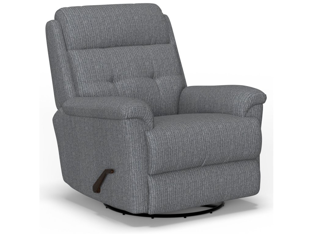Sophisticated Fabric Swivel Gliding Recliner - main image