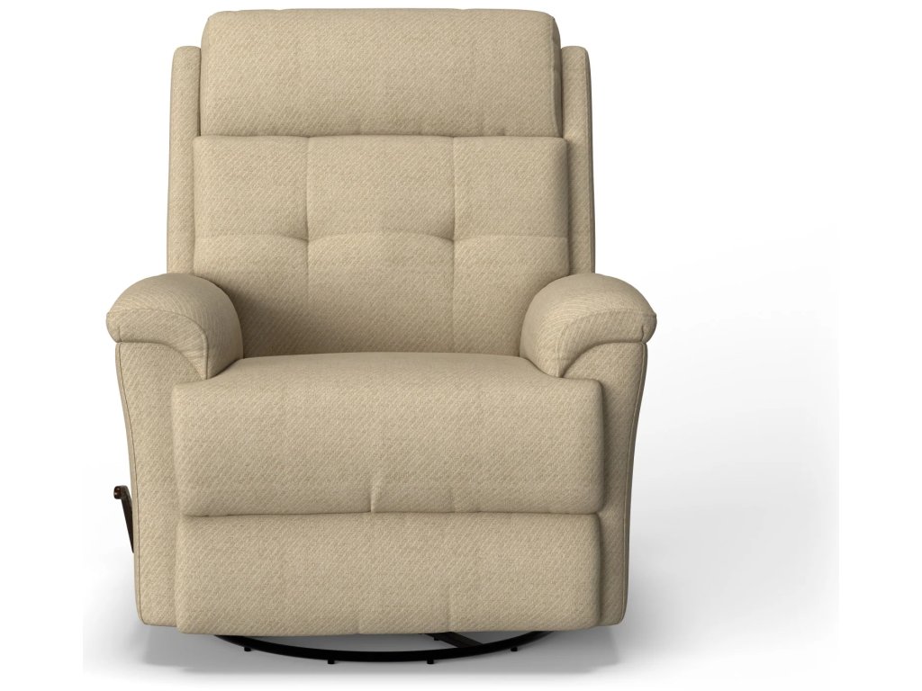 Sophisticated Fabric Swivel Gliding Recliner - image 1
